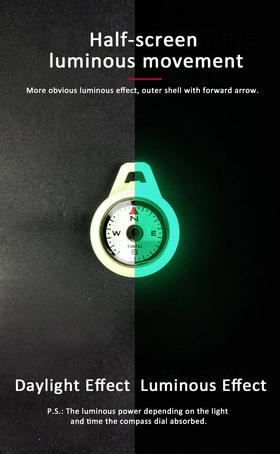 Kanpas EDC Outdoor Compass with Luminous / High Quality Compass / Outdoor Compass / Adventure Compass / K18 / K25