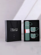 One Cup Three Lid Thermos Cup Set 304 Stainless Steel Handle Lid Gift Cup Men's And Women's Portable Gift Box Set