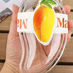 10pcs Creative Mango Shape Disposable Dessert Cake Plastic Cup DIY Cake Cream Mousse Packaging Box With Clear Cover