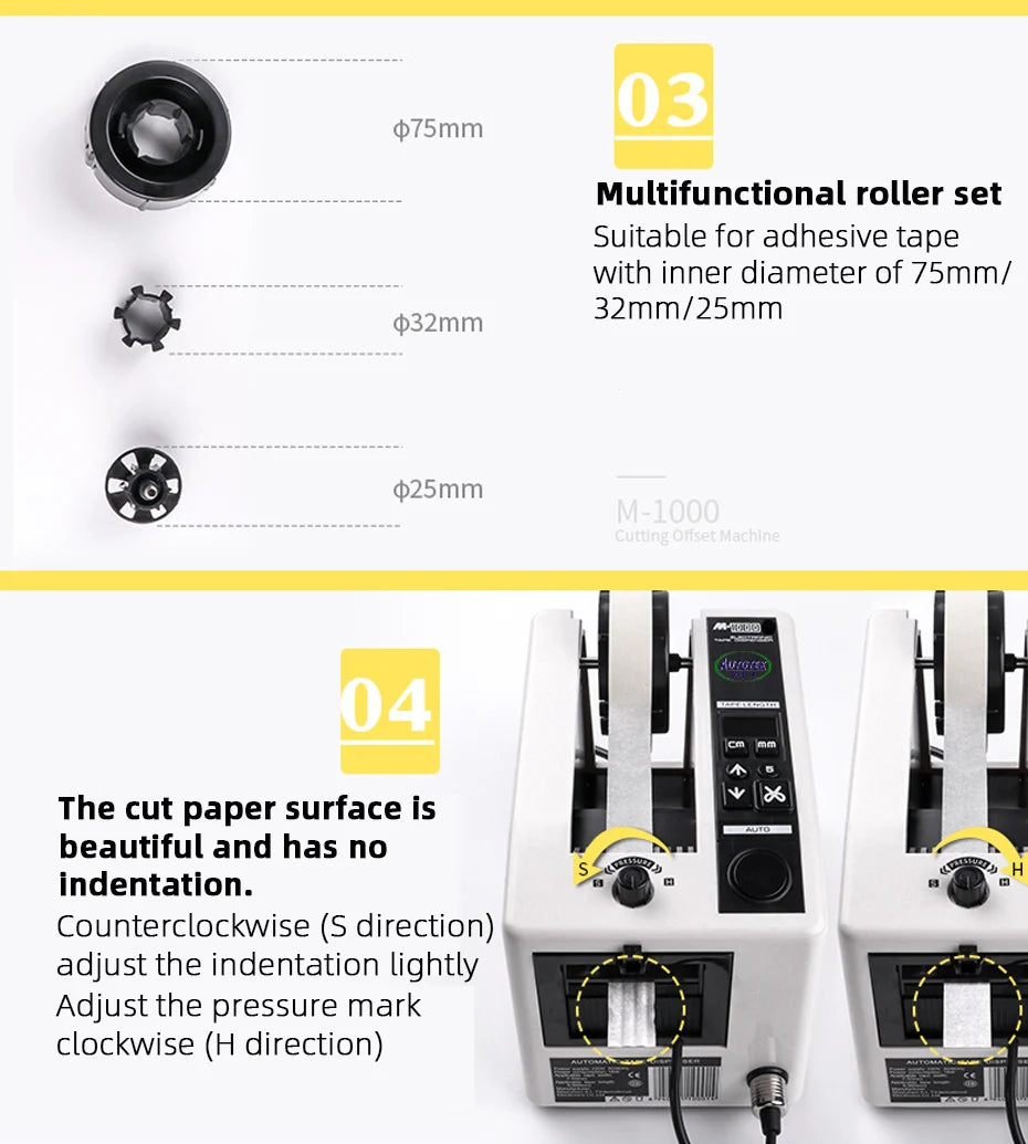 Automatic Tape Cutting Machine 110V 220V Adhesive Tape Dispenser Slitting Machine for Office & Business Supplies