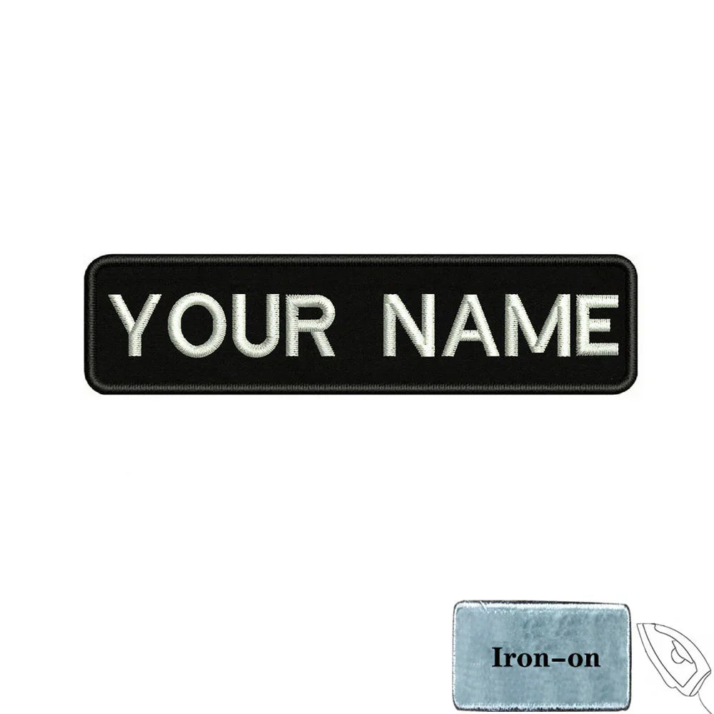1PC 10cmX2.5cm Israel flag Custom Personalized Name Patch Stripes Badge tags Armband Magen David Red Iron On Or Hook Loop