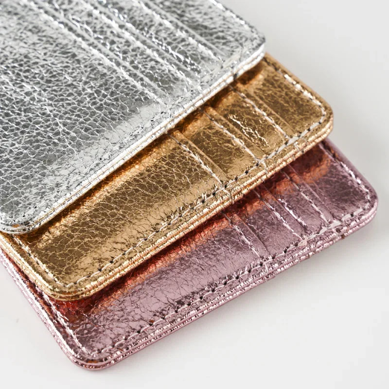 Women Thin Card Holder Wallet Lightweight Multi-Card Holder Case Pu  Leather Credit Card Money Coin Holder Purse Bag