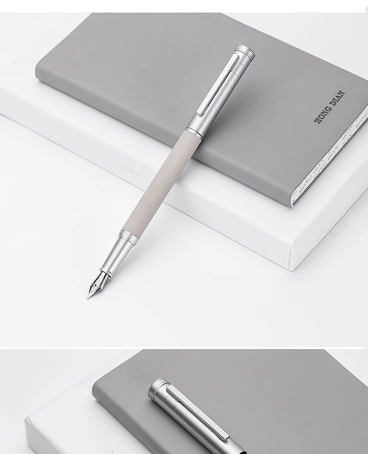 LT Hongdian Titanium Black Forest Pen Calligraphy Student Business Office Women Boxed 1850 Gift Ink Pen