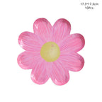Disposable Daisy Paper Plate Flower Meal Plate Picnic Cake Plates Birthday Theme Party Decoration