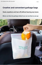 Self-Adhesive Disposable Trash Bag Thicken Waterproof Garbage Bag Leak-Proof Rubbish Storage Bag for Car/Home/Office