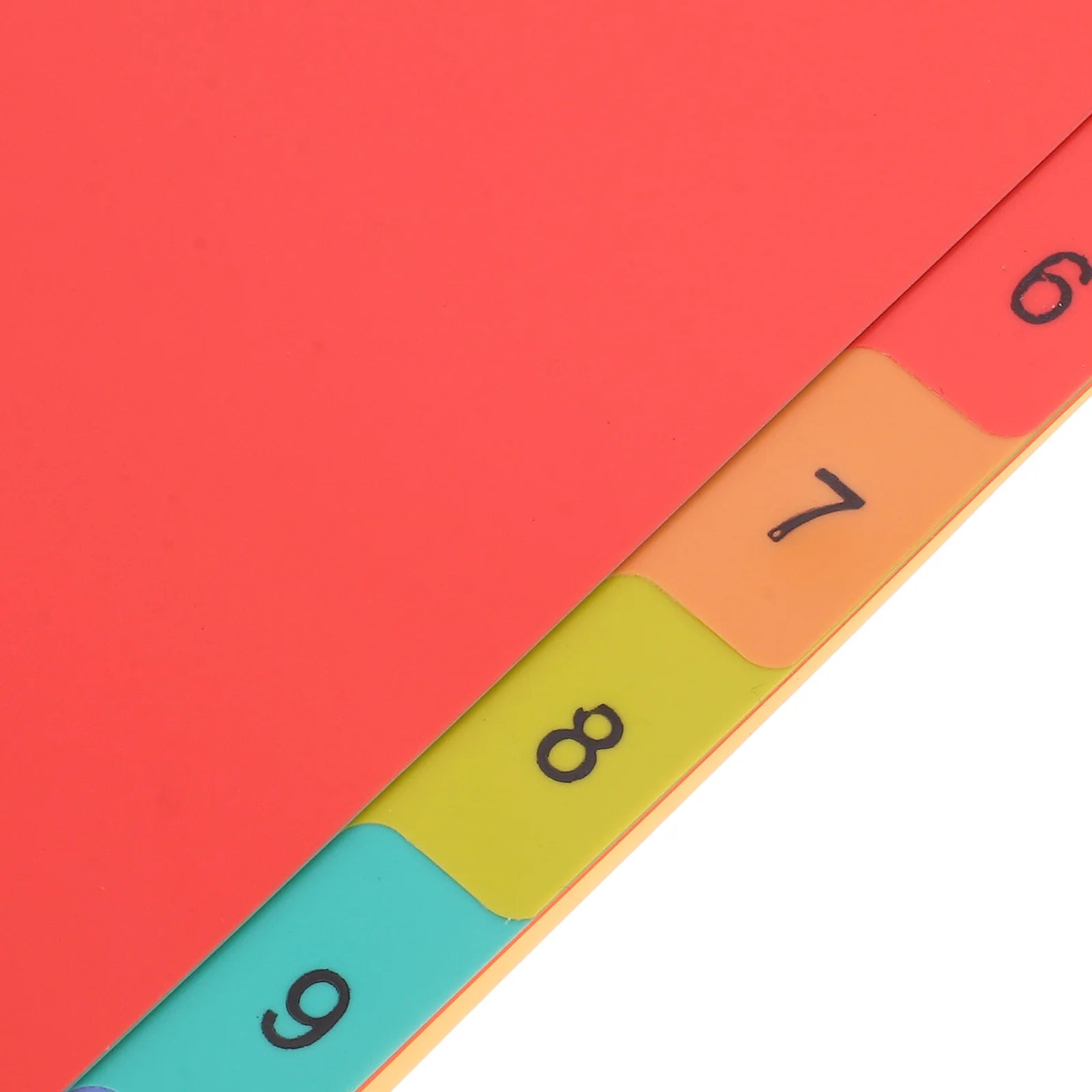 12 Index Page Dividers A4 11 Hole Plastic Binder Notebook Dividers PP Detachable Colored Tabs Document Separator Sheets