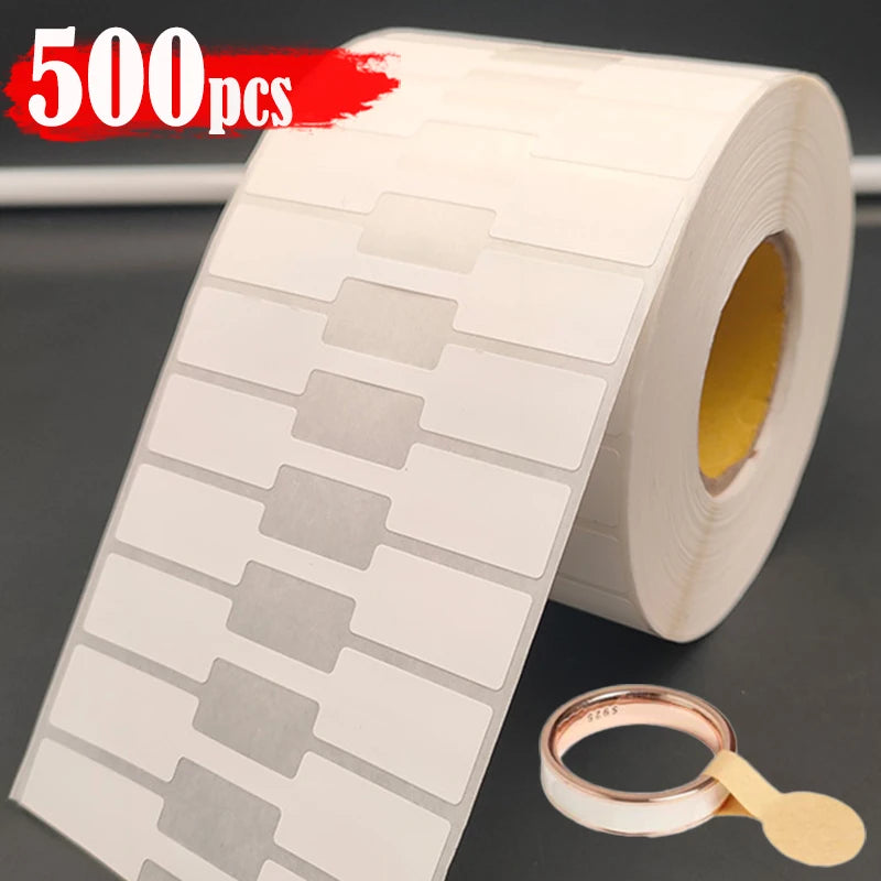 500Pcs/Roll Portable Jewelry Price Tag Brown Self Adhesive Barbell Stickers DIY Necklace Tool Ring Bracelet Exhibitor Packaging