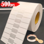 500Pcs/Roll Portable Jewelry Price Tag Brown Self Adhesive Barbell Stickers DIY Necklace Tool Ring Bracelet Exhibitor Packaging