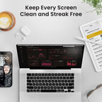 60ml Screen Cleaner Spray Kit & Microfiber Cloth - Streak Free for LED OLED Smart TV, Monitor,Laptop, iPad, Tablet & Car Display