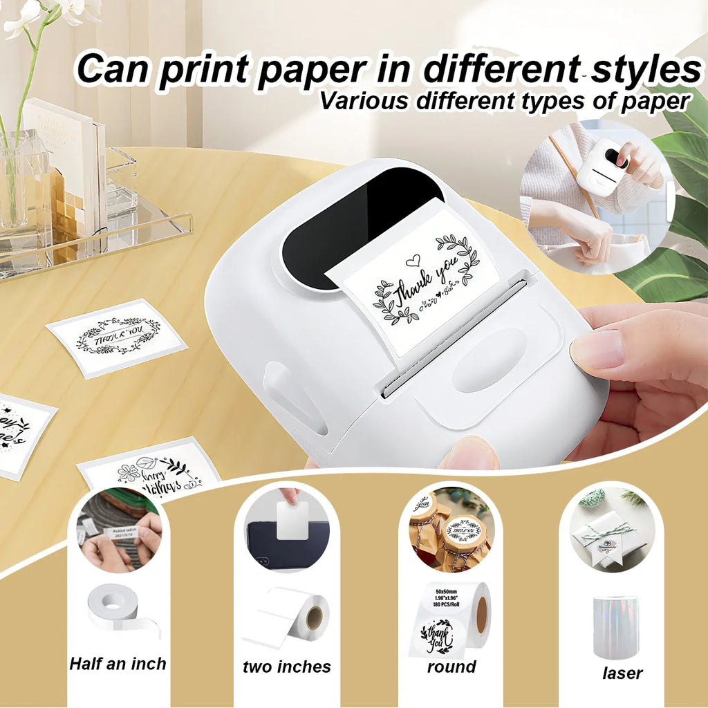 Marklife Thermal Label Printer P50 Mini Protable Bluetooth Stickers Self-adhesive Printer For Kitchen Office To Gift/Marking/Tag