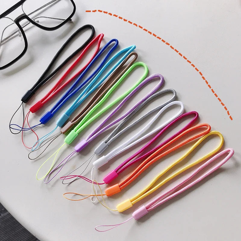 5/10PCS Nylon Hand rope Cell Phone Hanging Strap Mobile Phone Datachable short Straps Flexible Sling Necklace Rope