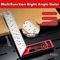 Quick-Positioning Angle Ruler Drawing Tool High-Precision L-Shaped Right Angle Ruler Stainless Steel Multi-Angle Measuring Ruler
