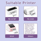 A6 Size 4x6'' 4x4'' Shipping Labels FanFold Paper 241BT 246S D520 DYMO 4XL Zebra Munbyn Nelko for LOGO Barcode