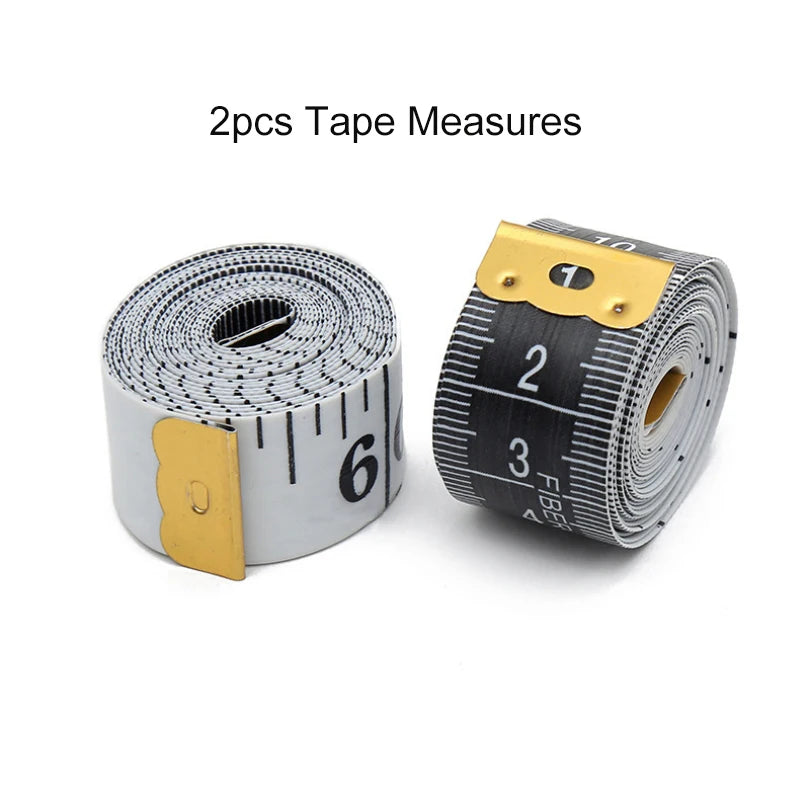 2pcs/pack 2m / 79inch Portable Soft Flexible Fiberglass Tape Measures,Body Sewing Measuring Tools