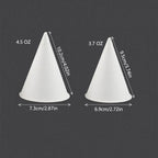 200Pcs 3.7Oz/4.5Oz White Paper Cone Cups Coated 200 Count Snow Cone Cups Heat-resistant Multi-functional Cone Party Tableware