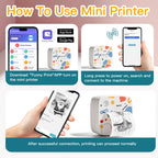 DOLEWA D2 Doodle Portable Printer Thermal Paper Printer Label Sticker Paper Print Wireless Label Maker Printer for DIY Photo Pri