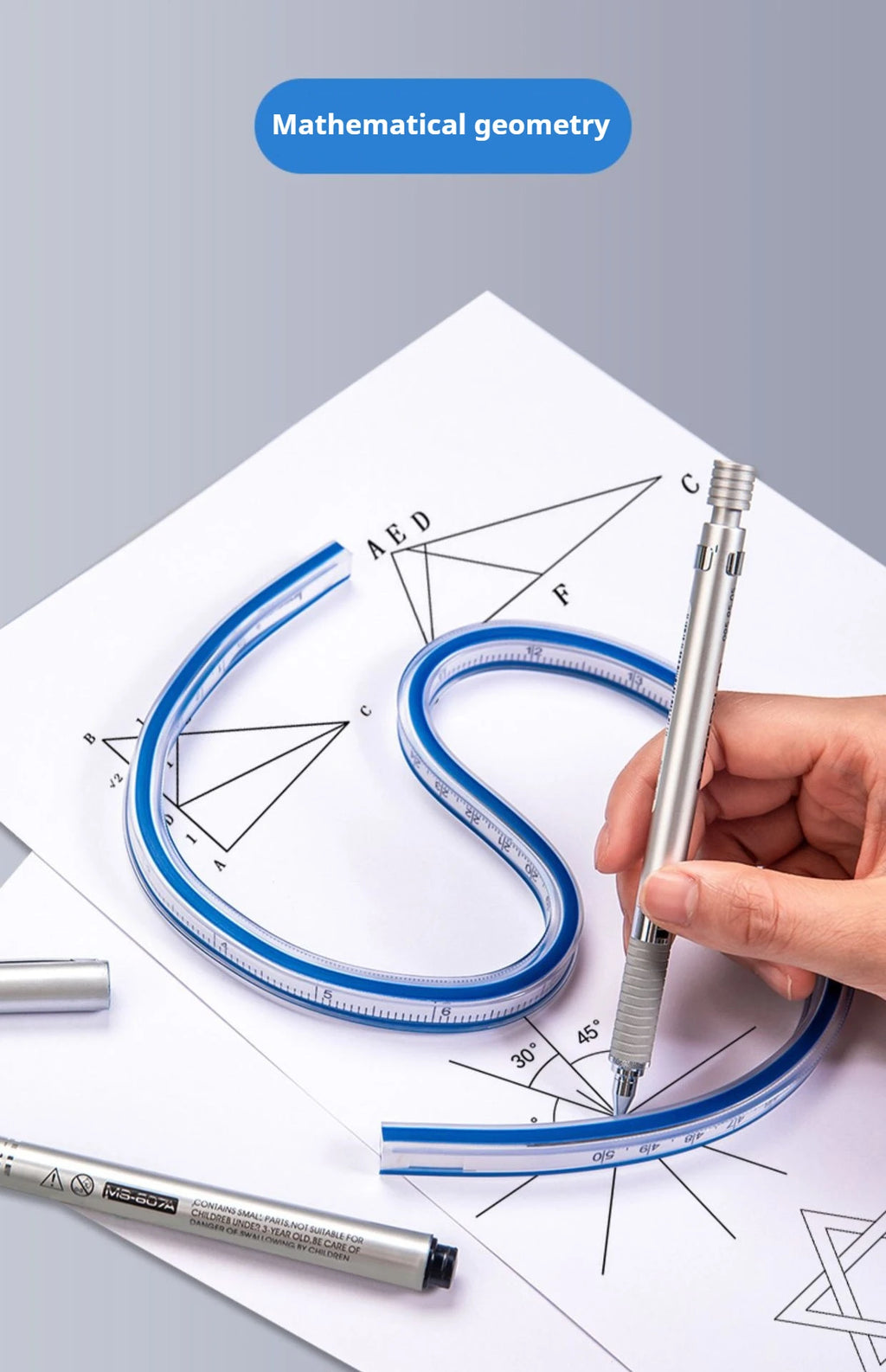 Flexible Curve Ruler Sewing Soft Rulers Drafting Drawing Tool Serpentine Plastic School Office Supplies 30cm 40cm 50cm 60cm