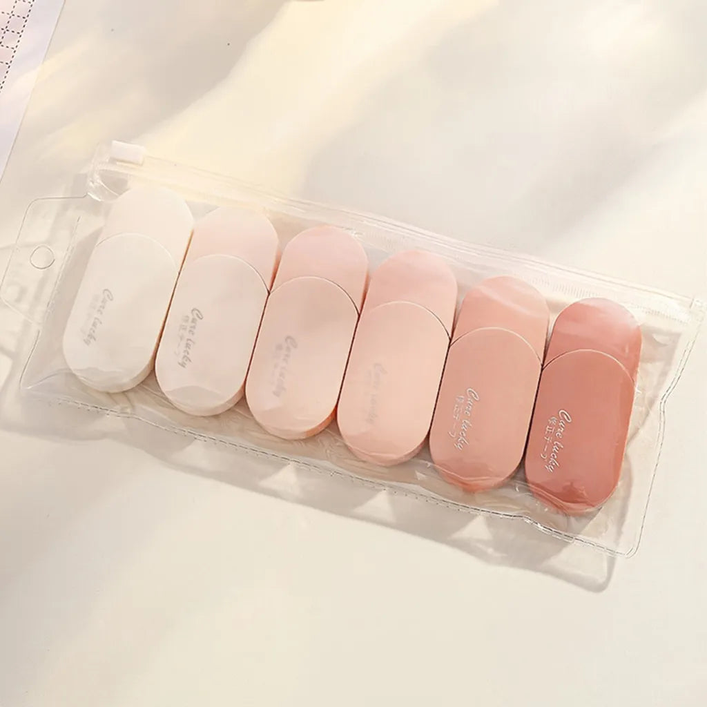 6pcs/set Correction Tape Cute Portable and Compact Belt With Affordable Set Stationery Back to School Office Supplies