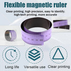 Magnetic Ruler Tape, 15.74 Inch Flexible Magnetic Measuring Tape with Inches & Centimeters for Classroom Whiteboard