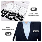 16Pcs Blank Name Badges with Pin Premium Density Board DIY Name Tag Pin for Students Workers Teachers Cafes Hotels Airlines