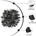 50pcs Mini Binder Clips Black Binder Clips Small Paper Clip for Home School Office and Business 15mm