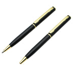 Mini Rotating Pocket-size Ballpoint Pen Metal Material 0.7mm Black Blue Ink Refill Ballpen Office School Supplies Stationery