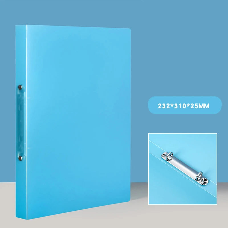 1PCS A4 Perforated Folder Candy-Colored Transparent O-shaped 2-hole, 3-hole, 4-hole Waterproof File Folder Binder