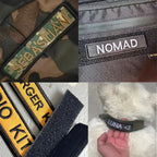 1PC 8x5cm Custom Name Tags Embroidered Patch Personalized Stripes Badge Number  Text Badge Iron On Backing Hook & Loop Backing