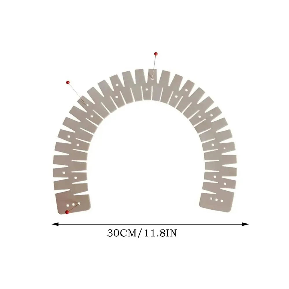 1PCS Silicone Flexible Curve Scale Hemming Tool Heat Resistant Hem Ruler Sewing Auxiliary Tool for Padding Cloth Pants Fabric