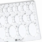 Transparent drawing size square square ruler hexagonal triangle ruler drawing design ruler scale line