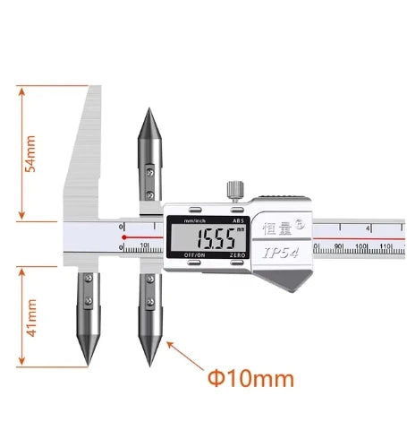 Edge-Center Distance, Center Distance, Digital Caliper, Cone Probe Hole Distance, Centerline Caliper, Edge-To-Hole Measurement
