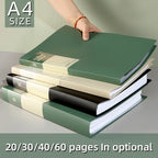 A4 Side-Loading Document Folder Multi-Layer Transparent  Organizer Paper Holder Sheet Music Binder with Dividers 20/30/40/60Page