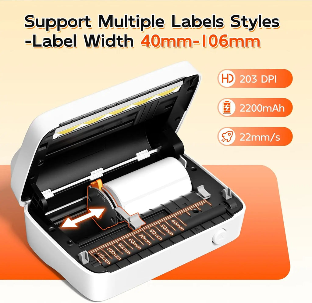 Phomemo M421 Label Printer 4x6 Shipping Thermal Label Maker Compatible with Phone & PC Portable Bluetooth Printers for Package