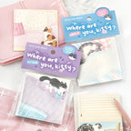 100sheets Cute Cat Memo Notes Creative Collage DIY Scrapbooking Aesthetic Material Paper School Office Supplies