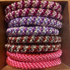 8pcs /lot women fashion colored hair rubber bands for Bracelet girls elastic hair tie knekki hair rope knekki haar elastiek
