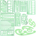 Geometric Drawing Template Rulers Set for Building Formwork Designing Stationery