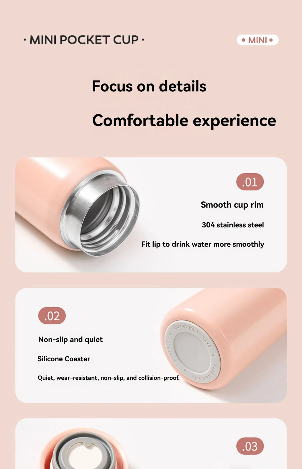 200ML/300ML Mini Insulated Cup Stainless Steel Pocket Cup Car Vacuum Flasks Coffee Cup Portable Leak-proof Thermal Water Bottle