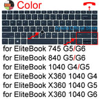 Keyboard cover for HP EliteBook 6 8 G2a G2i G1a G1q G1i 840 G11 G10 845 G9 X360 1040 G8 640 745 645 Silicone Protector Skin Case