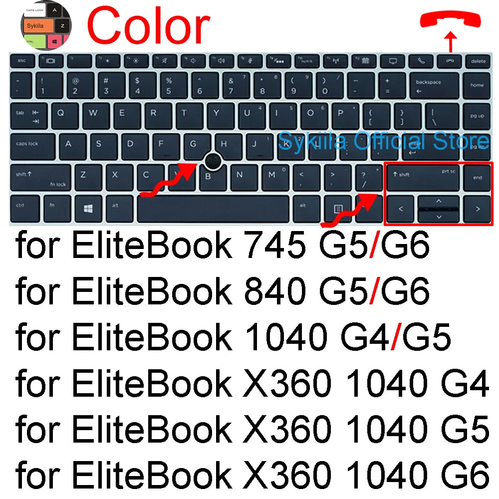 Keyboard cover for HP EliteBook 6 8 G2a G2i G1a G1q G1i 840 G11 G10 845 G9 X360 1040 G8 640 745 645 Silicone Protector Skin Case