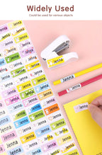 Custom Hebrew Waterproof Self-adhesive Baby Name Sticker Personalized Kids School Label Kindergarten Stationery Tag