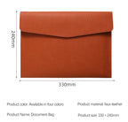 Faux Leather Document Bag, Business Information Bag, A4 Folder, School and Office Supplies, Storage Bag