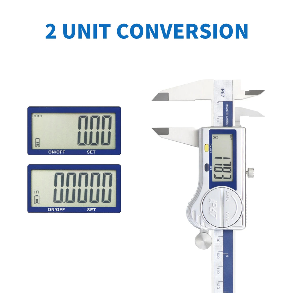 SHAHE Digital Caliper IP67 Coolant/Water/Dust Proof ,150/200/300mm Stainless Steel Digital Vernier Calipers Measuring Tool