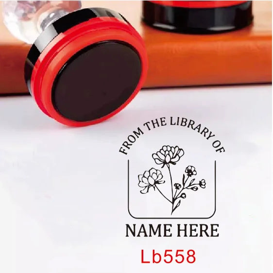 Custom Book library ink Stamp Personalized Self Inking Wedding Stamp Customized Photosensitive Seal Invitation name letter logo