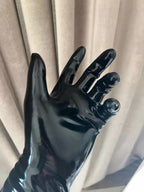 Black White Latex Gloves Integrated Molding Long Short Gloves Cosplay Close-fitting Male or Female Gloves Private Party DJ Props