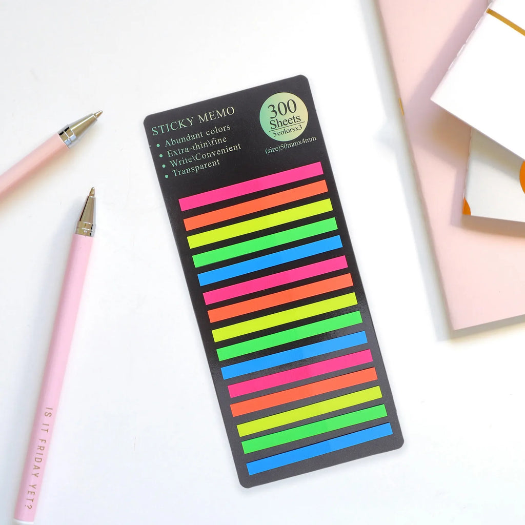 1800pcs Transparent Long Strip Index Tabs Page Markers For Notebooks Journals Book Annotation Supplies Office