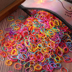 1000/2000pcs Girls Colorful Disposable Rubber Elastic Hair Band Ties Children Ponytail Holder Bands Kid Hair Accessories Leagues