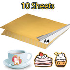 10Sheet Silver Printable Vinyl Sticker Paper A4 Printer Copy Paper Transparent White Sticker Paper DIY Crafts for Inkjet Printer