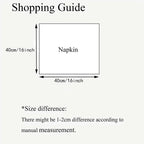Set Of 6 40x40cm Table Cloth Napkins Durable Polyester Thicken Placemat Reusable for Kitchen Dining  Wedding Decoration