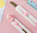 1pc Mini Portable Art Knife Students Use Envelope Opener Cute Cartoon Paper Cutter Office Stationery Express Unpacking Device