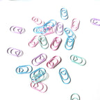 50pcs Metal Macaron Love Heart Paper Clips Gold Rose Gold Mini Bookmark Ticket Photo Binder Clips Patchwork Clip Office Supplies